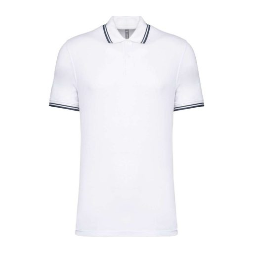 Men'S 2 Striped Short Sleeved Poloshirt