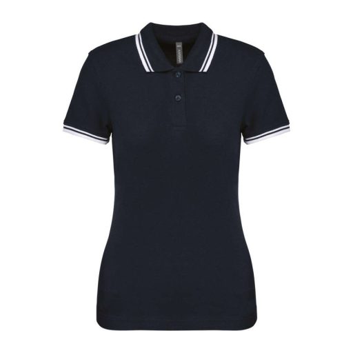 Ladie'S 2 Striped Short Sleeved Poloshirt