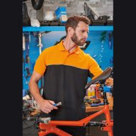 UNISEX ECO-FRIENDLY TWO-TONE SHORT SLEEVE POLO SHI