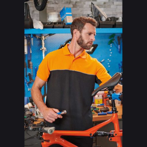 UNISEX ECO-FRIENDLY TWO-TONE SHORT SLEEVE POLO SHI