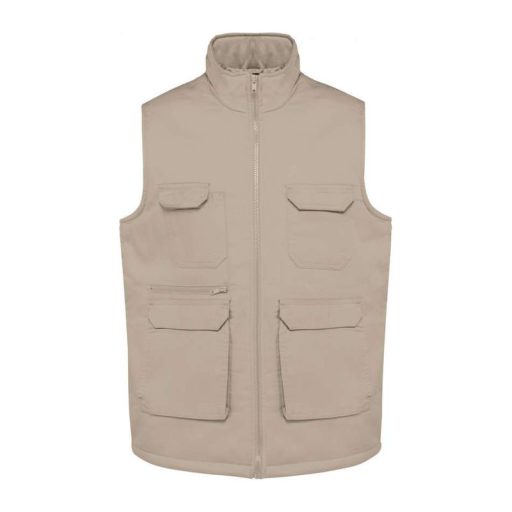 UNISEX PADDED MULTI-POCKET POLYCOTTON VEST