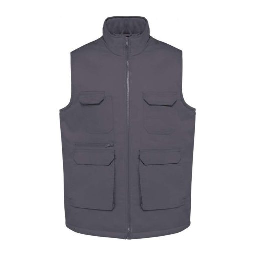 UNISEX PADDED MULTI-POCKET POLYCOTTON VEST
