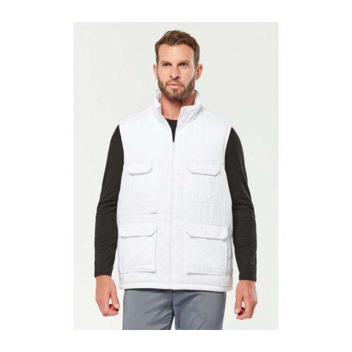 UNISEX PADDED MULTI-POCKET POLYCOTTON VEST