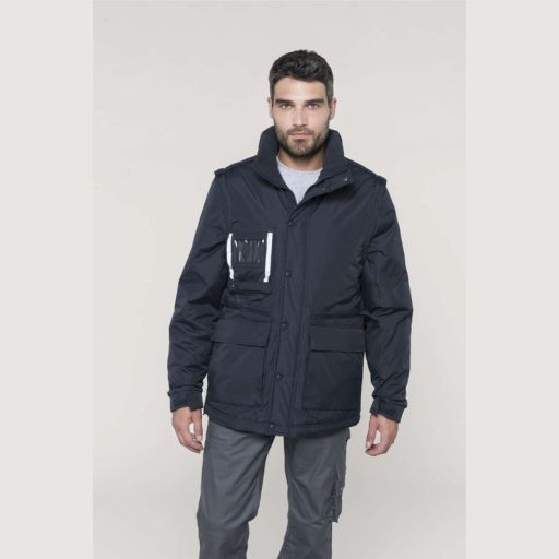 DETACHABLE-SLEEVED WORKWEAR PARKA