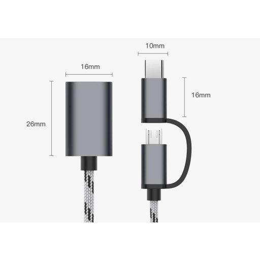 2 in 1 USB átalakító kábel