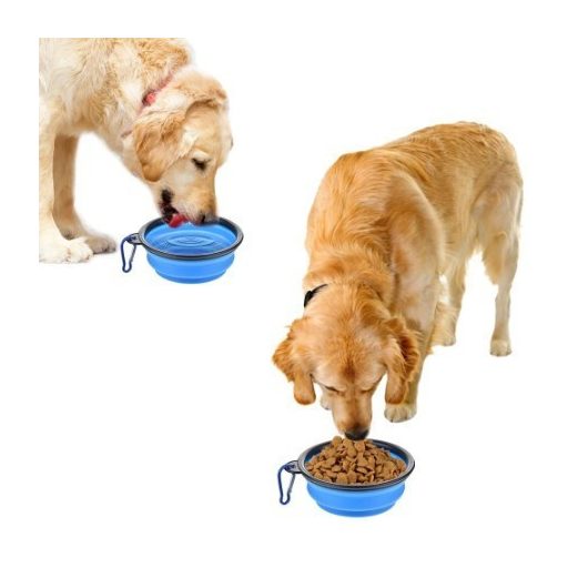 Latex hordozható etető és itató tál kutyáknak (350ML)