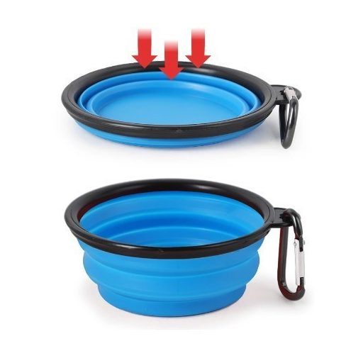 Latex hordozható etető és itató tál kutyáknak (350ML)