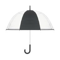 ⌀102cm/23″ átlátszó esernyő, hajlított markolat.