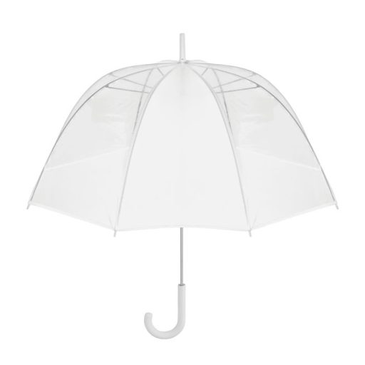 ⌀102cm/23″ átlátszó esernyő, hajlított markolat.