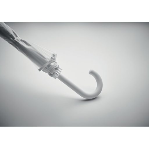 ⌀102cm/23″ átlátszó esernyő, hajlított markolat.