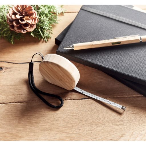 Mérőszalag bambusz házban 2m