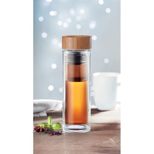 Duplafalú üveg palack, 400 ml