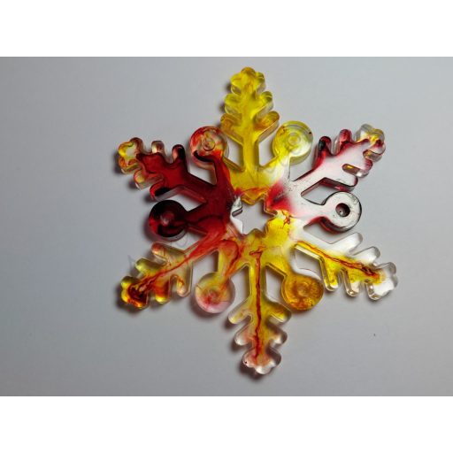 Hópehely 2 Sárga/piros Színes