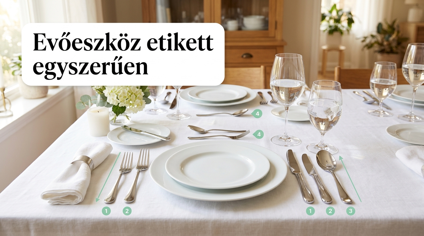 Formális teríték evőeszközökkel