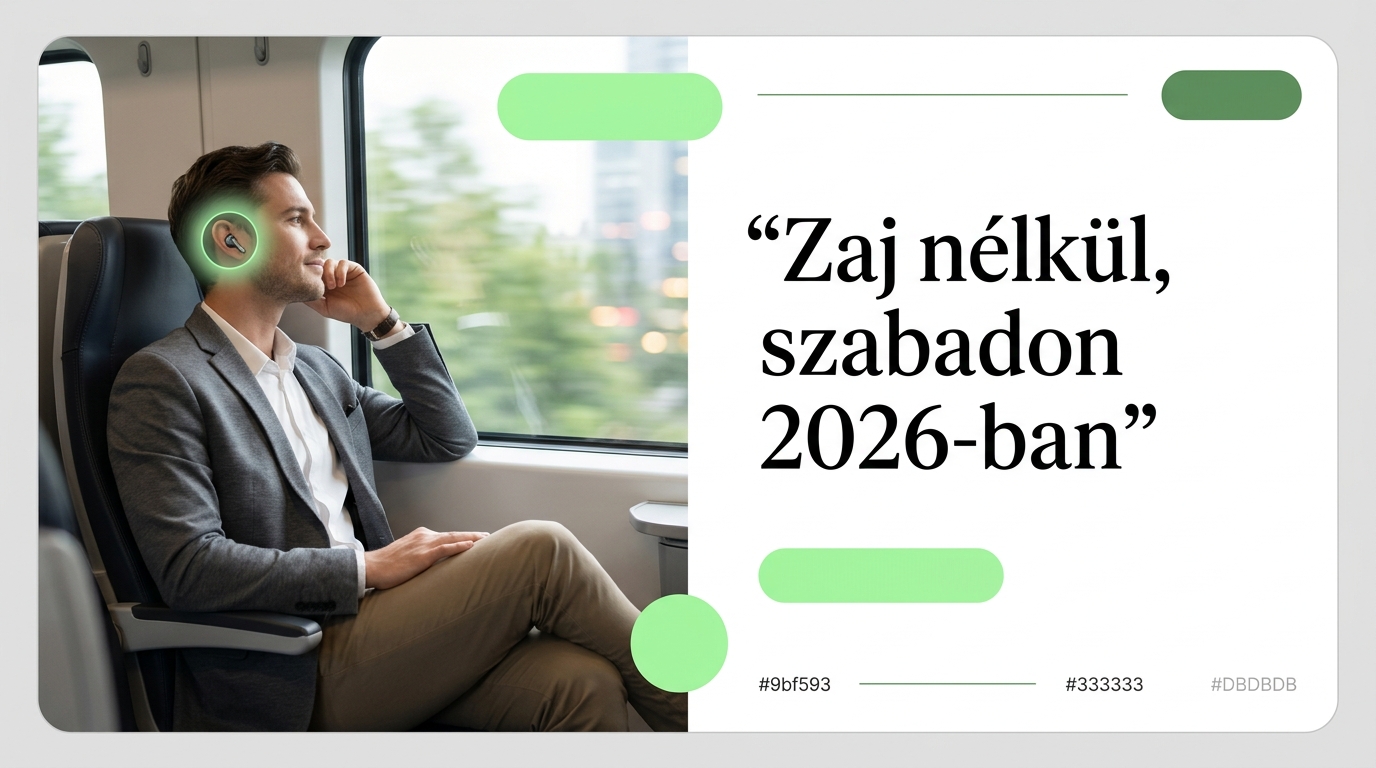 Utazó ember aktív zajszűrős fülhallgatóval a vonaton
